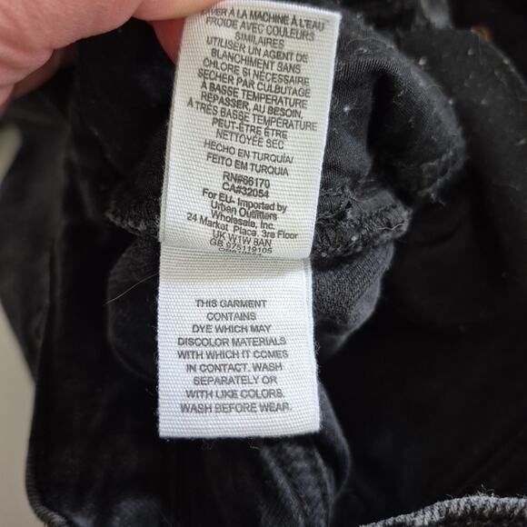 We The Free Jeans Womens 26 Black Distressed Mid Rise Button Fly Ladies Pants - Picture 16 of 16